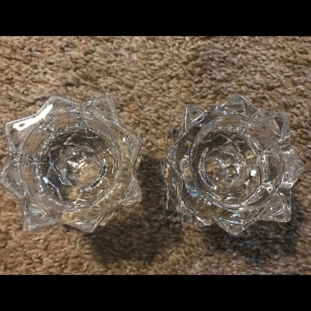 Crystal candle holders
